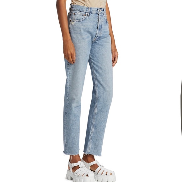 Agolde 90’s Straight-Leg Pinch-Waist Jeans - Picture 3 of 7